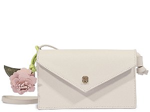 Bolsa Pequena Em Couro Com Chaveiro Off White Schutz
