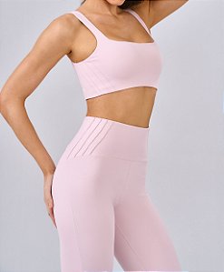 Legging Com Nervuras Alto Giro