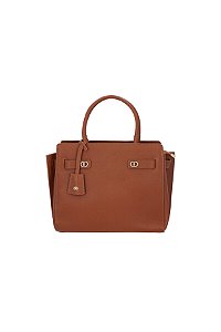 Bolsa Média Em Couro Caramelo Luiza Barcelos