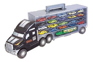 Super Carreta 12 Carrinhos Brinquedo Menino Caminhão Cegonha