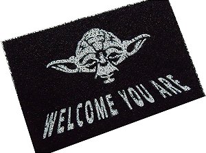 Tapete Capacho 60x40 Star Wars Mestre Yoda: Welcome You Are!