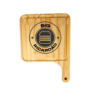 kit com 10 tábuas de hambúrguer Natural personalizada "Big Ricardão "