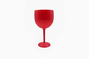 Taça de Gyn acrílico translucido vermelho 580 ml