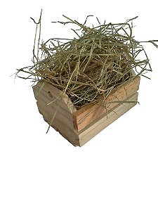 Mini caixote porta feno de madeira pinus 100% natural