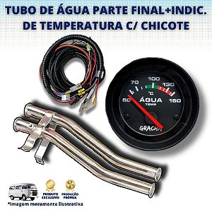 TUBO DE ÁGUA INFERIOR CURVO CURTO KOMBI 1.4 FLEX + INDICADOR C/ CHICOTE