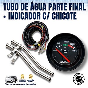 TUBO DE ÁGUA INFERIOR CURVO CURTO KOMBI 1.4 FLEX + INDICADOR C/ CHICOTE
