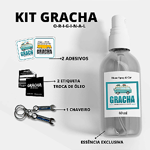 KIT GRACHA - ADESIVOS, CHAVEIRO E AROMATIZANTE
