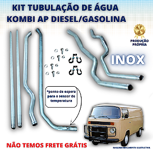 KIT TUBULAÇÃO INOX PARA KOMBI AP DIESEL/GASOLINA