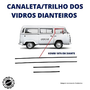 PAR DE CANALETA/TRILHO DO VIDRO - KOMBI 1976 EM DIANTE