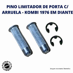 PINO LIMITADOR DE PORTA C/ ARRUELA (PAR) - KOMBI 1976 EM DIANTE