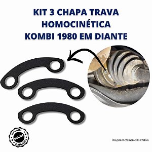 KIT 3 CHAPA TRAVA PARAFUSO HOMOCINÉTICA KOMBI 1980-2014