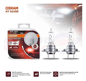 Lampada Osram Night Breaker Silver H7 Par 100% + Luz