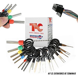 Ferramenta Extrator Fiação Elétrica Conector Terminal 21 Pçs