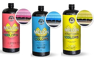 3 Shampoo Melon Colors Espuma Azul Amarela Rosa 1,5l Easytec