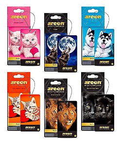 Kit 6 Aromatizantes Cheirinho Automotivo Areon Wild Selvagem