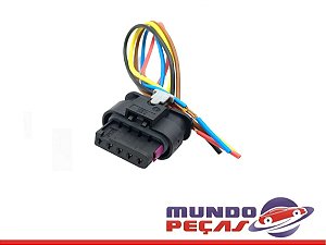 Chicote do Sensor de Fluxo de Ar Jetta Audi A3 A4 - 5 Vias - Fêmea - Uni