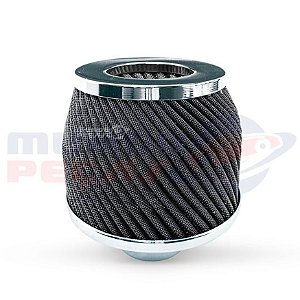 Filtro De Ar Esportivo Monster Duplo Fluxo 62mm 72mm Preto