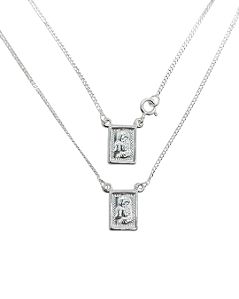 Escapulário de Prata Anjo da Guarda 45cm