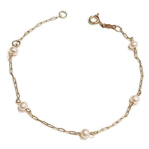 Pulseira de ouro 18k com pérola