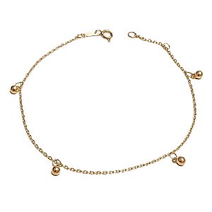 Pulseira De Ouro 18k Com Pingentes De Bolinhas