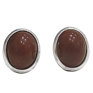 Brinco com jaspe em prata 925