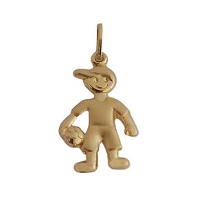 Pingente menino em ouro amarelo 18k