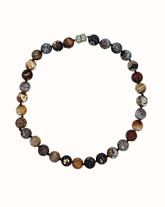 Colar Curto de Jaspe com Fecho de Ímã