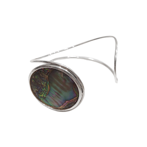 Bracelete em prata 925 com abalone