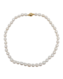 Colar de Pérolas Brancas com Fecho de Ímã