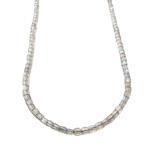 Colar 84cm de pedra natural labradorita