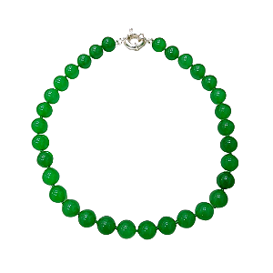 Colar 47cm de ágata verde