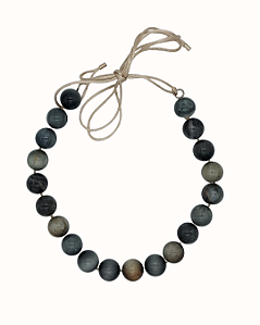 Colar Regulável de Olho de Gato Cinza