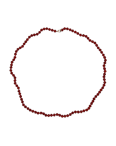 Colar Longo de Contas de Ágata Vermelha