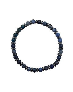 Pulseira de Sodalita Azul e Hematita