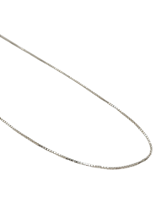 Corrente Veneziana Fina em Prata 40cm