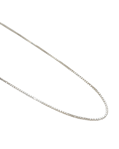 Corrente Veneziana Fina em Prata 40cm