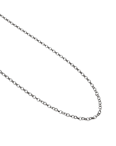 Corrente Portuguesa em Prata com Banho de Ouro Branco 45 cm
