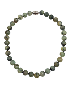 Colar Médio de Prenita com Fecho de Ímã