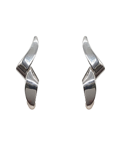 Brinco de Prata Torcido e Chapado