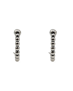 Brinco em Prata de Argola de Bolinhas