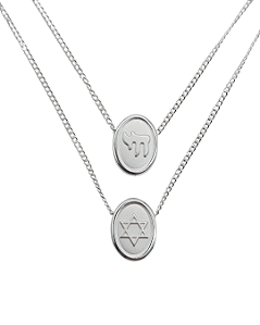 Escapulário Judaico em Prata com Medalha Fosca