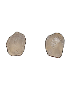 Brinco de Prata com Cristal Bruto Grande