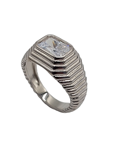 Anel de Prata com Cristal