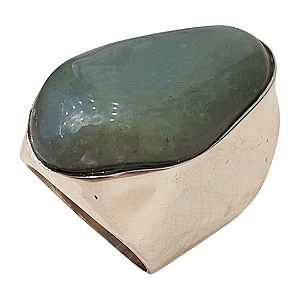 Anel em Prata com Quartzo Verde