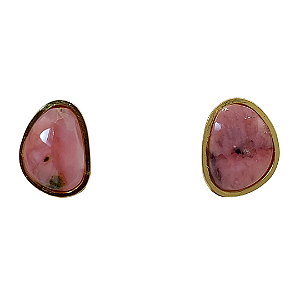 Brinco em Prata com Opala Rosa
