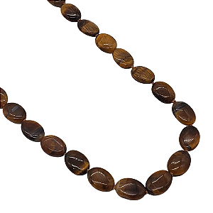 Colar Longo de Olho de Tigre