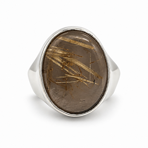 Anel de Prata 925 com Cristal rutilado ( 9242)