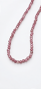 Colar 85cm de pedra natural turmalina rosa