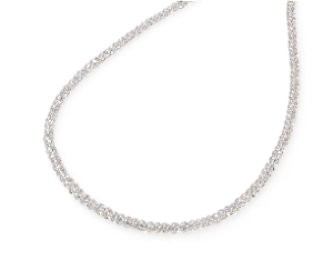Colar 84,5cm com pedra natural zircão branco(5553)