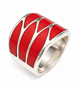 Anel de Prata com Esmaltação